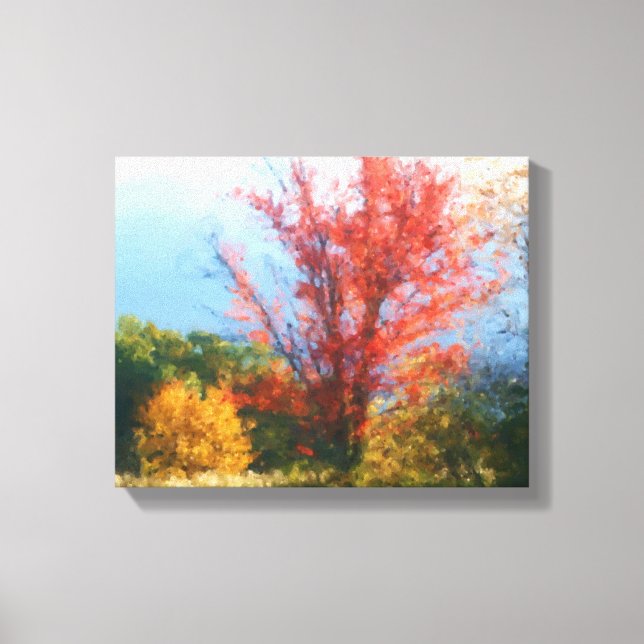 Fall Foliage Nature Painting  Canvas Print (Front)
