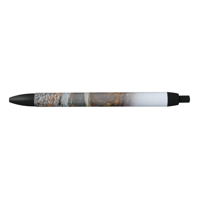 Fall Foliage Nature Scene with Warm Tones Black Ink Pen (Front)