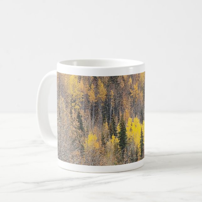 Fall Foliage Nature Scene with Warm Tones Coffee Mug (Front Left)