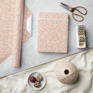 Fall Foliage Neutral - Warm Apricot Wrapping Paper
