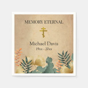 Fall Foliage Orthodox Christian Funeral Napkin