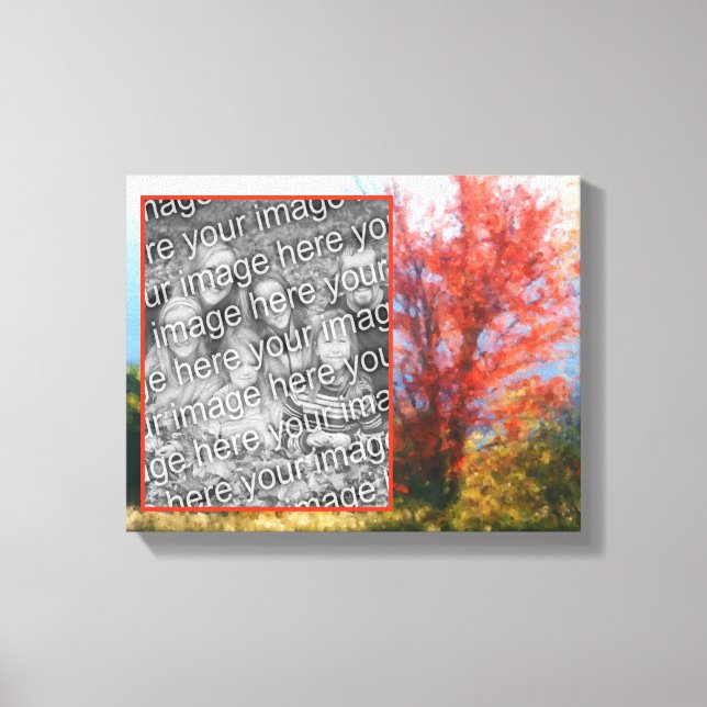 Fall Foliage Painting Create Your Own Photo Canvas Print (Front)