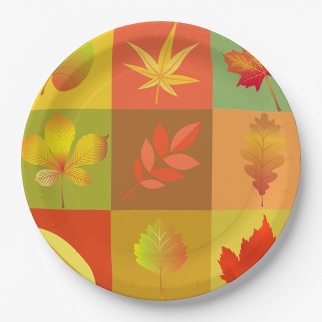 Fall Foliage Paper Plate (Front)
