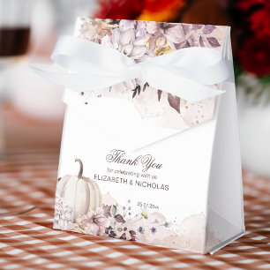 Fall foliage pumpkin pastel colours thank you favour box