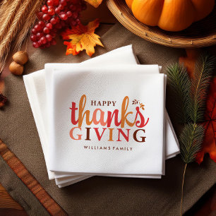 Fall Foliage Thanksgiving Celebration Napkin