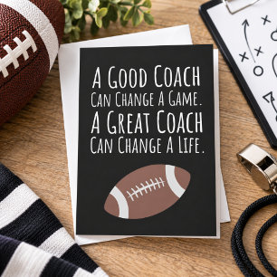 Fall Football Cards Thank You Coach From The Team