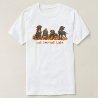 Fall Football Labs Fall Black Lab Dog Humour Autum T-Shirt