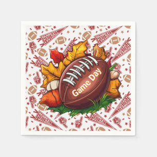 Fall Football Season Paper Napkin