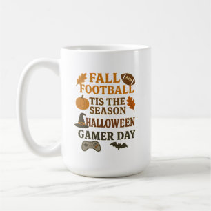 Fall Football Tis The Season Halloween Gamer Day Coffee Mug