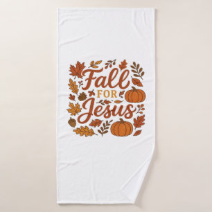 Fall For Jesus Autumn Pumpkin Christian Faith Clas Bath Towel