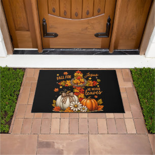 Fall for Jesus He Never Leaves Christian Faith Doormat