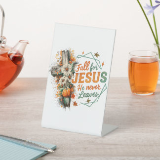 Fall For Jesus.... Pedestal Sign