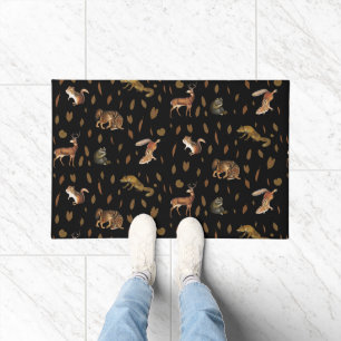 Fall Forest Animals Autumn Leaves Fall Decor Doormat