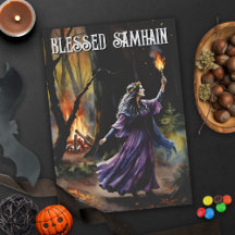 Fall Forest Blessed Samhain Night Pagan Witch