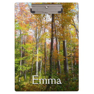 Fall Forest I Autumn Landscape Photography Clipboard