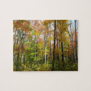 Fall Forest I Autumn Landscape Photography Jigsaw Puzzle
