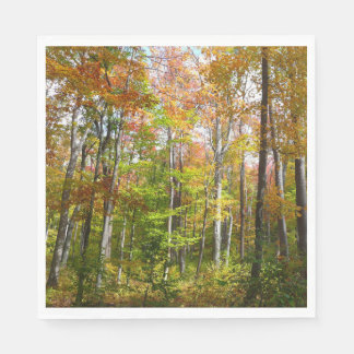 Fall Forest I Autumn Landscape Photography Napkin