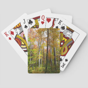 Fall Forest I Autumn Landscape Photography Playing Cards