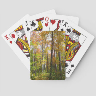 Fall Forest I Autumn Landscape Photography Playing Cards