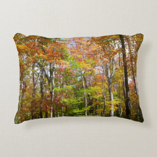 Fall Forest II Autumn Landscape Photography Decorative Cushion