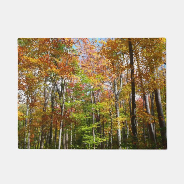 Fall Forest II Autumn Landscape Photography Doormat (Front)