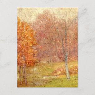Fall Forest Painting Vintage Postcard