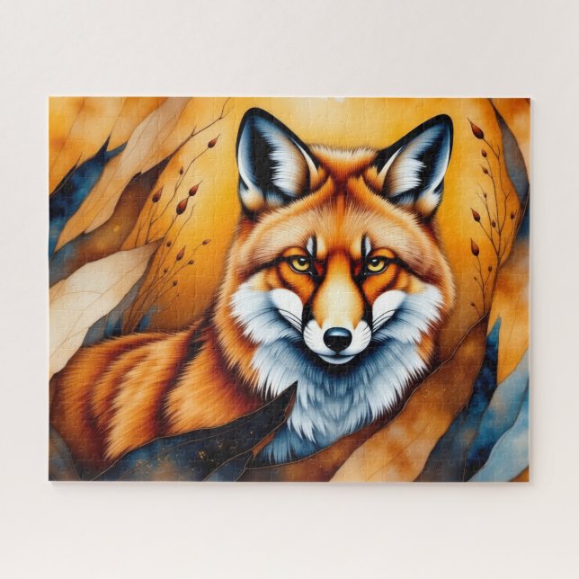 Fall Fox Painting Jigsaw Puzzle (Horizontal)