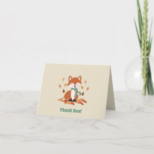 Fall Fox Woodland Birthday Note Card