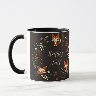 Fall Foxes with customisable text Mug