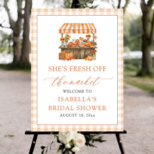 Fall Fresh Off the Market Bridal Shower Welcome Poster
