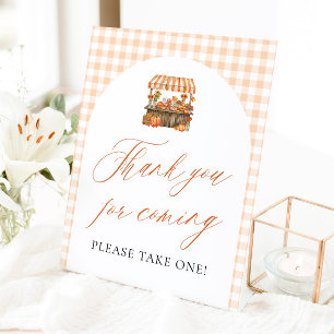 Fall Fresh Off The Market Thank you for coming Pedestal Sign