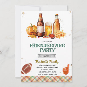 Fall Friends Food and Football invitation