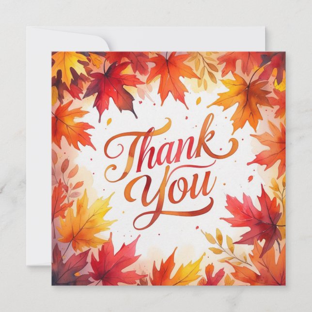 Fall Friendsgiving  Thank You Card (Front)