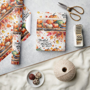 Fall friendsgiving wrapping paper
