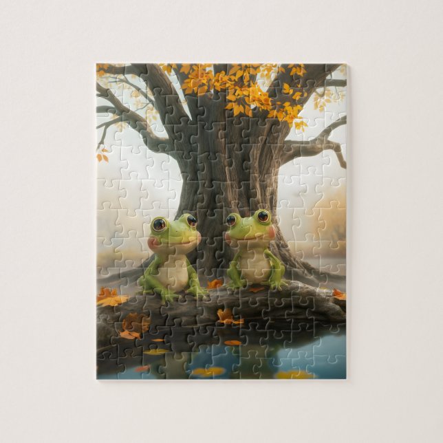 Fall Frogs Puzzle (Vertical)