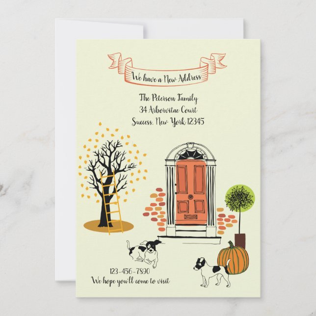 Fall Front Door Moving Announcement (Front)