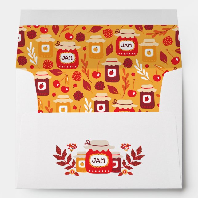 Fall Fruit Preserves Return Address Envelopes (Back (Bottom))