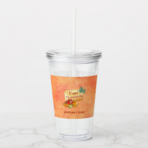 Fall Fruits Acrylic Tumbler