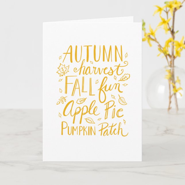 Fall Fun Card (Yellow Flower)