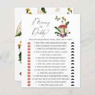 Fall fungi Mummy or daddy baby shower game