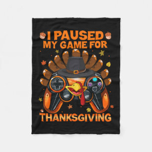 Fall Gaming Controller Turkey Funny Boy Kids  Fleece Blanket