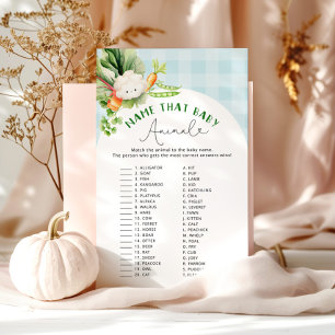 Fall garden Name the baby animal baby shower game