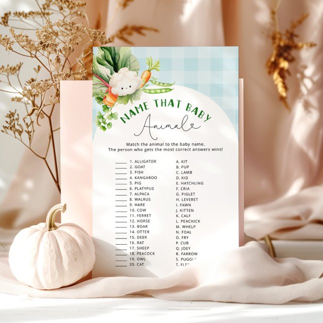 Fall garden Name the baby animal baby shower game (Creator Uploaded)