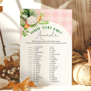Fall garden Name the baby animal baby shower game