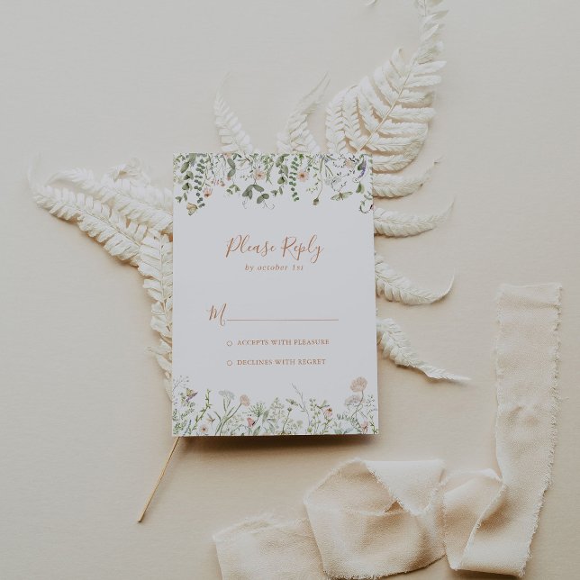 Fall Garden Wildflower Minimalist RSVP (Creator Uploaded)