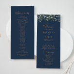 Fall Garden Wildflower Minimalist Wedding Program Programme<br><div class="desc">This fall garden wildflower minimalist wedding program is perfect for a rustic wedding. The design features pink,  blush,  rose and purple hand-painted wild flowers with butterflies.</div>