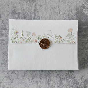 Fall Garden Wildflower Self-Addressed RSVP  Envelope