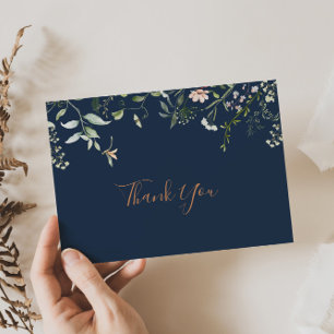 Fall Garden Wildflower Thank You Postcard