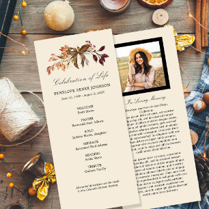 Fall Garland Celebration of Life Program Programme