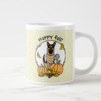 Fall German Shepherd Dog (black tan) Pumpkins Cute